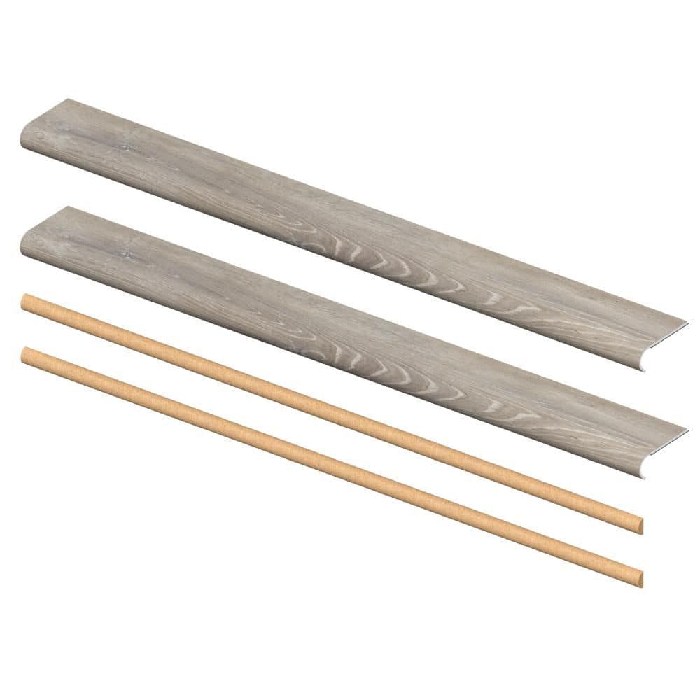 Sterling Oak 6.5 mm x 46 in. x 5 in. Exact Match Round Nose Open Stair Return/Landing Kit (2-Pack) price history on PriceWatchPro