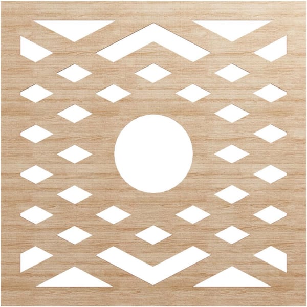 Ekena Millwork 28 in. x 7.25 in. x 0.25 in. Wood Medallion Moulding