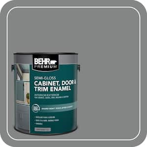 1 gal. #PFC-63 Slate Gray Semi-Gloss Enamel Interior/Exterior Cabinet, Door & Trim Paint