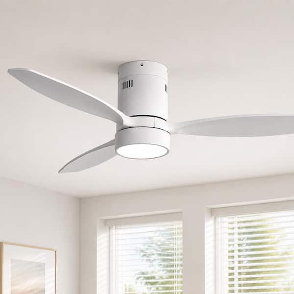 Hampton Bay Trice 52 in. LED Matte White Ceiling Fan YG269BP-MWH