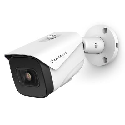 UltraHD 4K (8MP) Wired Outdoor Bullet POE IP Al Security Camera, 2.8 mm Wide Angle Lens, 108° Viewing Angle, IP67