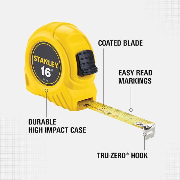 Stanley 16 ft. LeverLock High Visibility Tape Measure STHT30814S