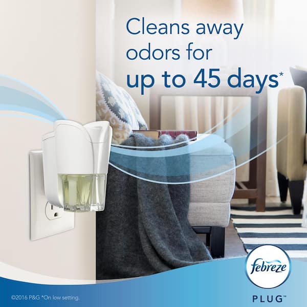 Febreze Odor-Eliminating Plug Air Freshener Refills, Ocean, 2 Count