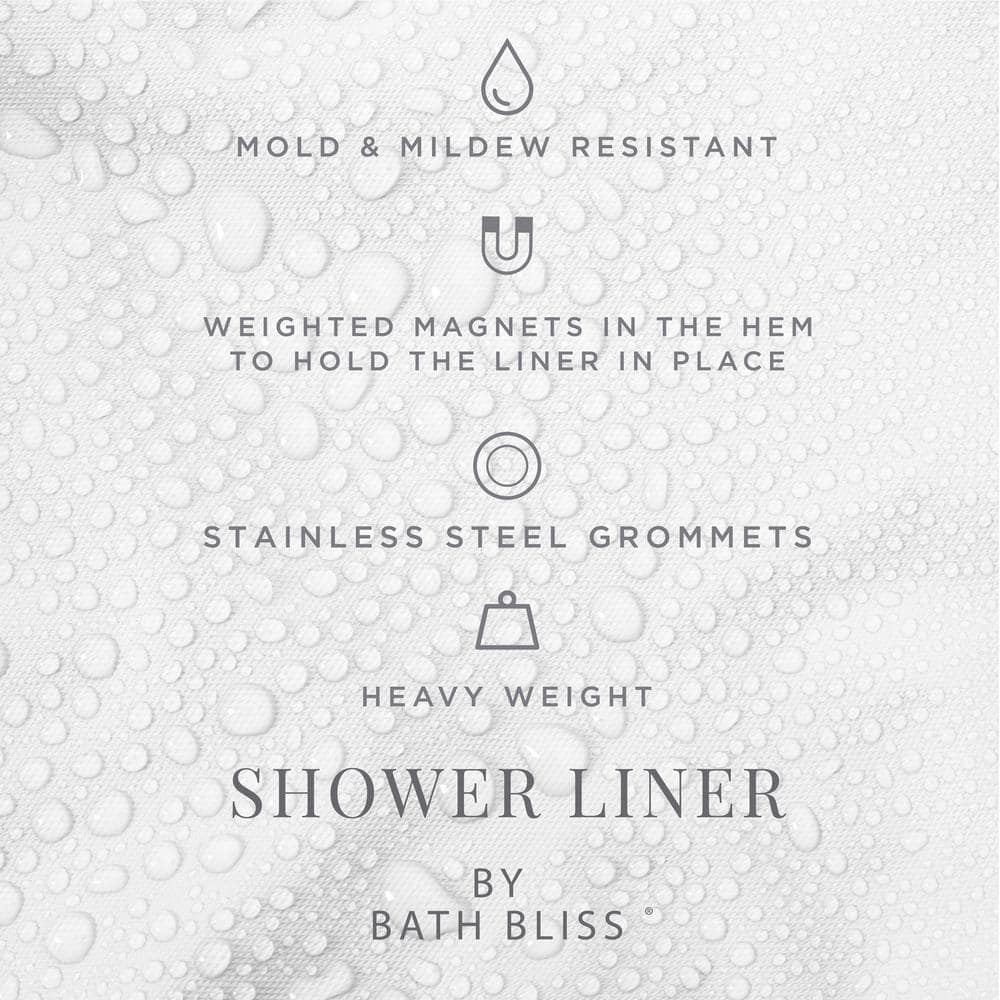 Clear PEVA Shower Curtain Liner with Stainless Steel Grommets