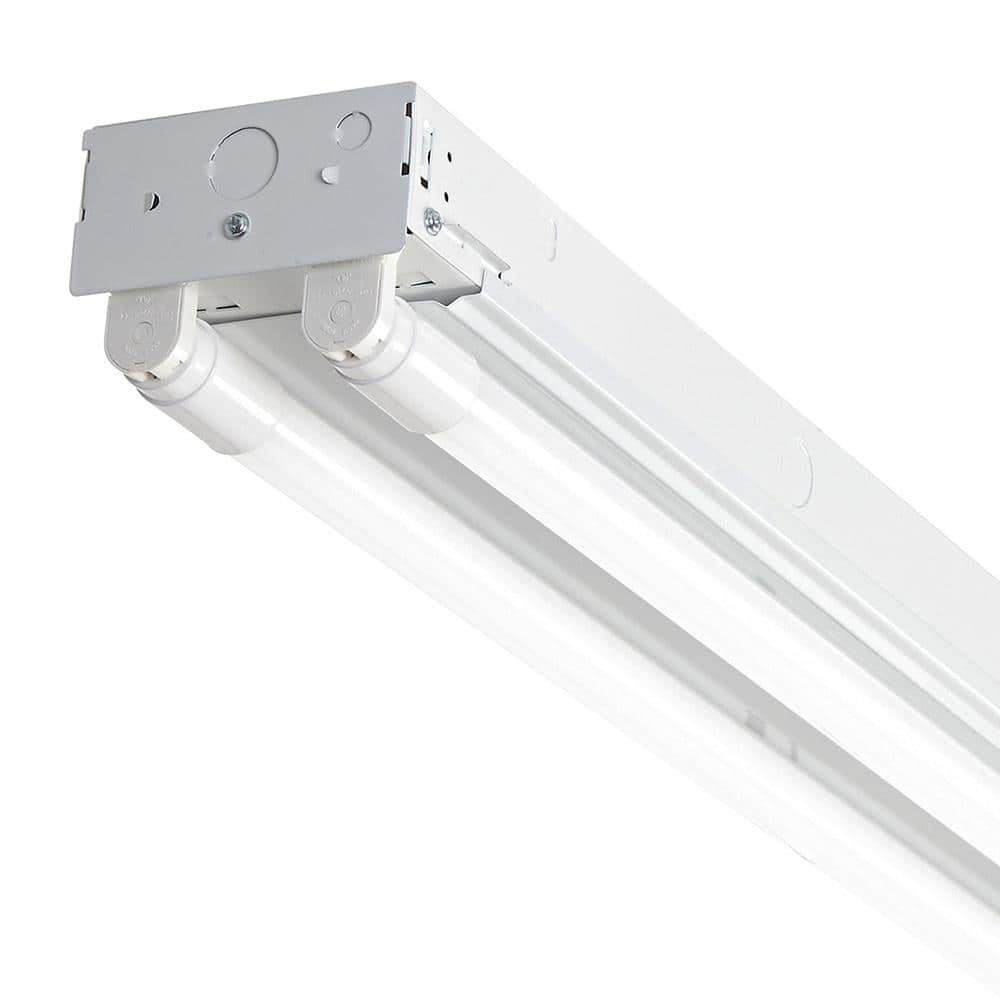 White 4 ft LED Strip Light with 2 Bulbs