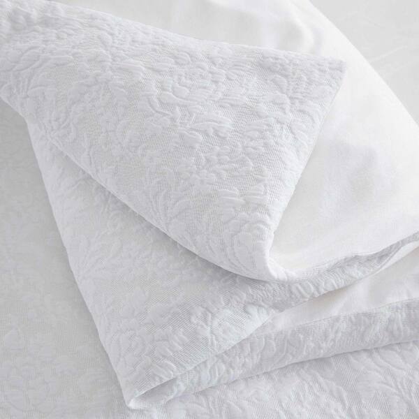 MARTHA STEWART Garden Trellis 3-Piece Sparkling White Cotton Blend
