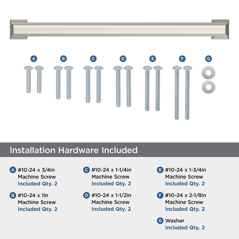 Satin Nickel 12-inch Modern Appliance Pull with Mounting Hardware