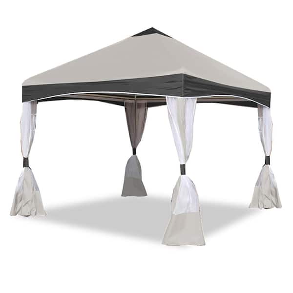 King Canopy 10 ft. x 10 ft. Stone Garden Party Cover and Screens Only