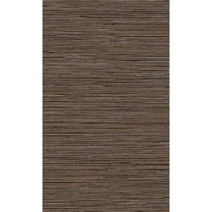 Grasscloth Style Brown Non-Woven Paste the Wall Textured Wallpaper 57 sq. ft.