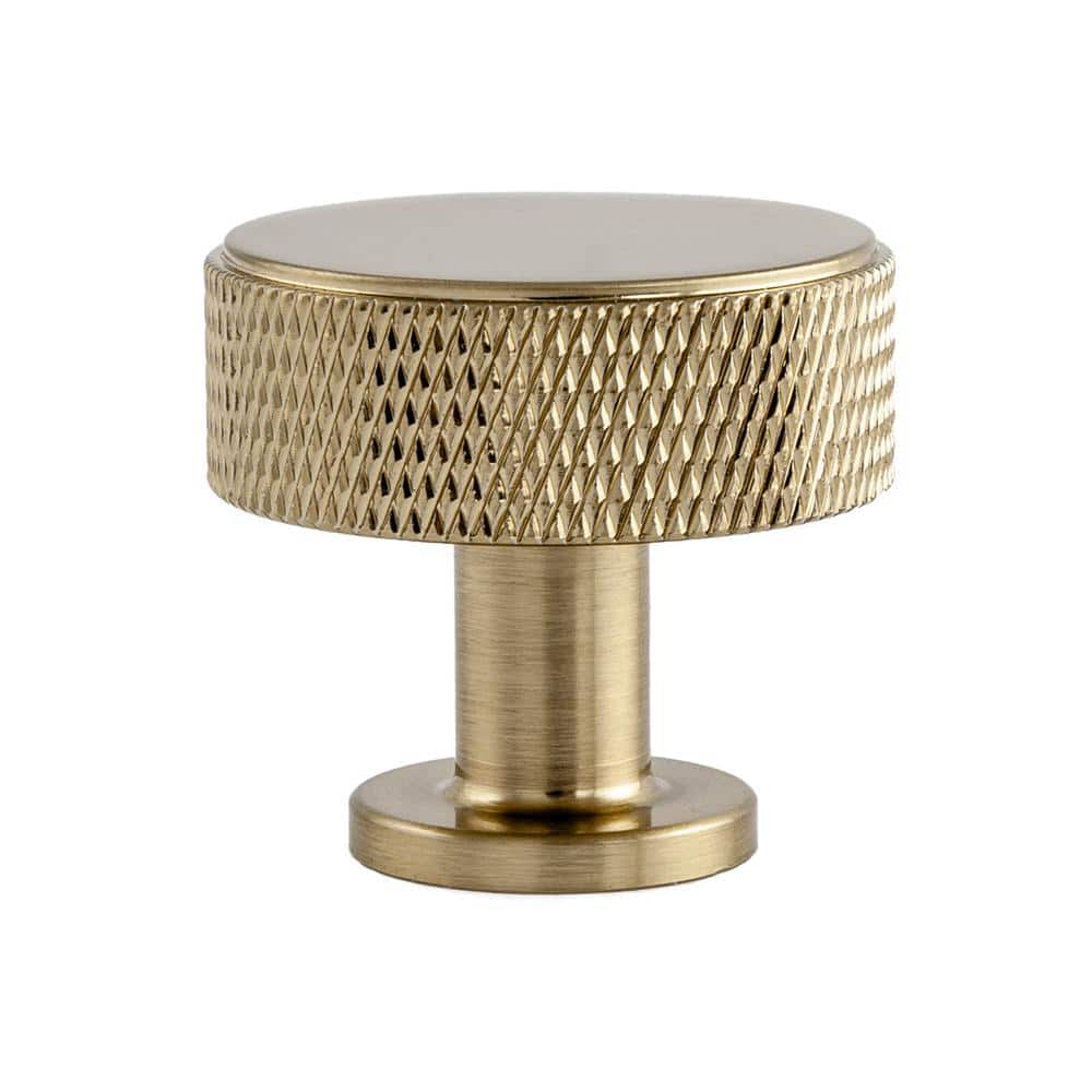 Kent Knurled Satin Brass Round Cabinet Knob Multipack