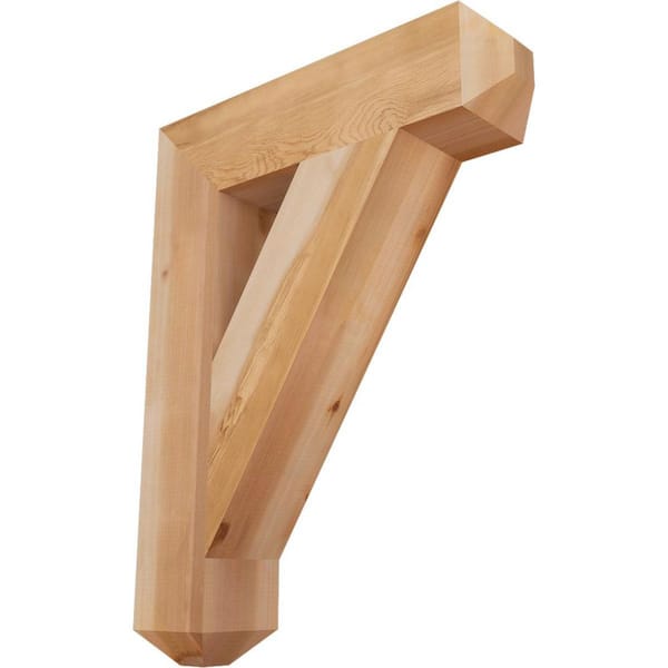 Ekena Millwork 5.5 in. x 34 in. x 26 in. Western Red Cedar Traditional Craftsman Smooth Bracket