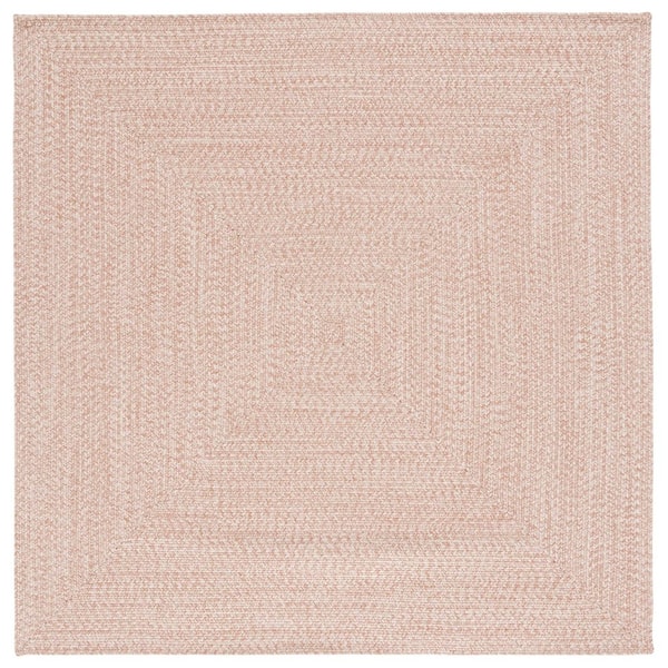 SAFAVIEH Braided Natural 6 ft. x 6 ft. Machine Washable Concentric Woven Square Area Rug