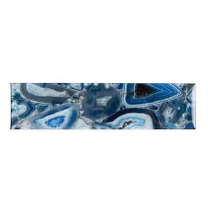 Carnelian 3 in. x 12 in. Glossy Blue Glass Subway Wall and Floor Tile (5 sq. ft./case) (20-pack)