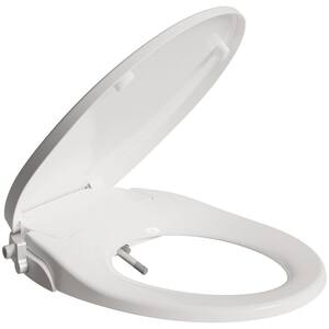 Troy Non-Electric Soft Close Bidet Seat for Round Toilets with Dual Nozzle and Built-In Side Lever in White
