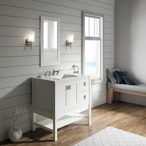 Marabou 36 in. W x 22 in. D x 34.5 in. H Bathroom Vanity Cabinet without Top in Linen White