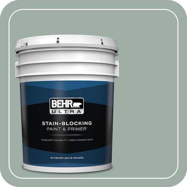 BEHR ULTRA 5 gal. Home Decorators Collection #HDC-CT-22 Aged Jade Satin Enamel Exterior Paint & Primer