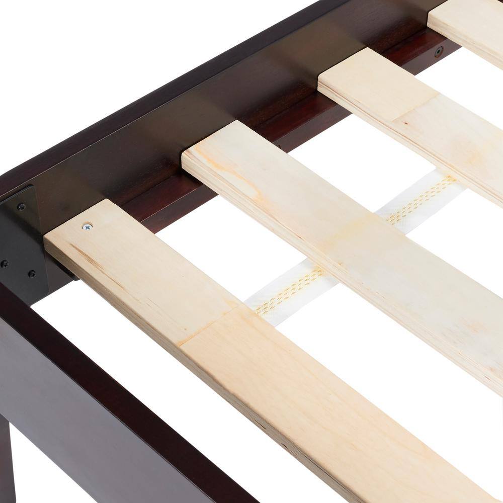Alyson Espresso Queen Mahogany Wood Bed Frame