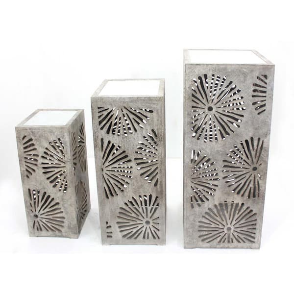HomeRoots Mariana 37 in Gray Wood End Table (Set of 3)