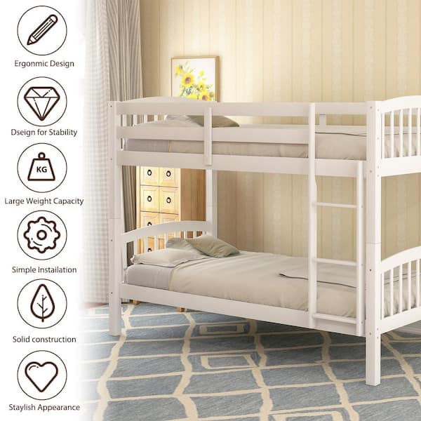 Solid wood bunk sale beds that separate