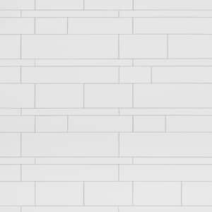 Luxe Core Railroad White 11.81 in. x 11.81 in. SPC Peel and Stick Tile (0.96 Sq. Ft. / Sheet)