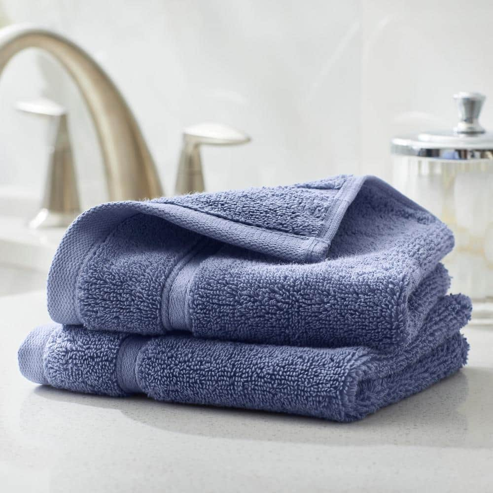 Evening Blue Organic Turkish Cotton Bath Towels, Set of 6 + Reviews