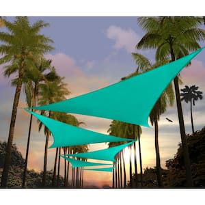 16 ft. x 16 ft. x 16 ft. Turquoise Triangle Shade Sail