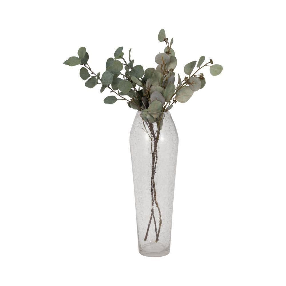 Elegant 22" Clear Glass Bubble Floor Vase