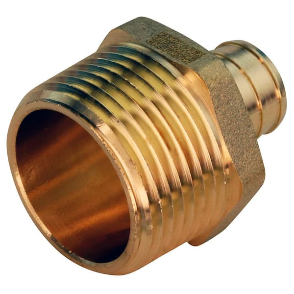 Apollo 3/4 in. Brass PEX-B Barb x 1 in. MNPT Reducing Adapter