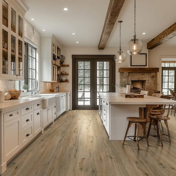 Benson American Ash 22 MIL x 9 in. W x 48 in. L Click Lock Waterproof Luxury Vinyl Plank Flooring (23.95 sq. ft. /Case)
