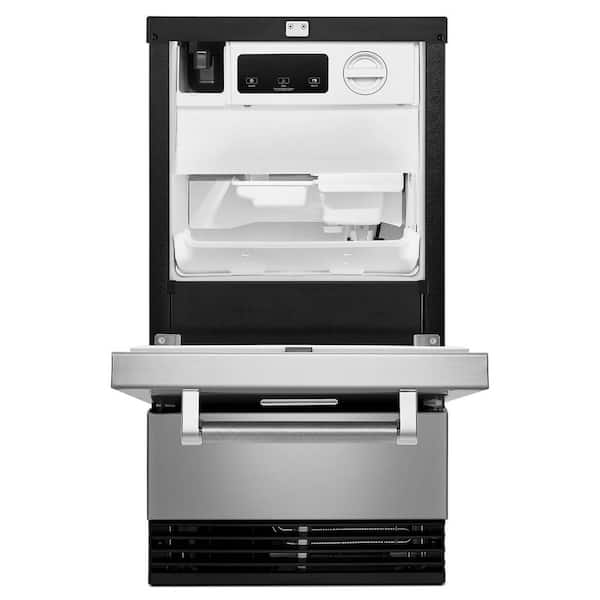 KitchenAid 18 in. 50 lb. Built-In Ice Maker in PrintShield Stainless Steel  KUID508HPS - The Home Depot