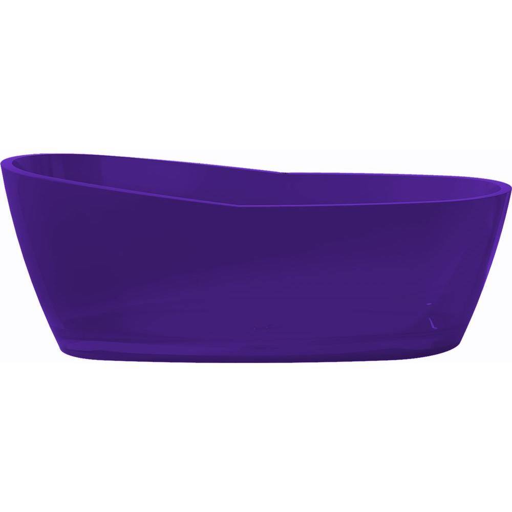 Ember 71'' Evening Violet Man-Made Stone Freestanding Bathtub