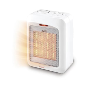 9.44 in. Electric Small Ceramic Room Heater, Overheat Protection, Tip Over Auto Shutoff, 1500-Watt