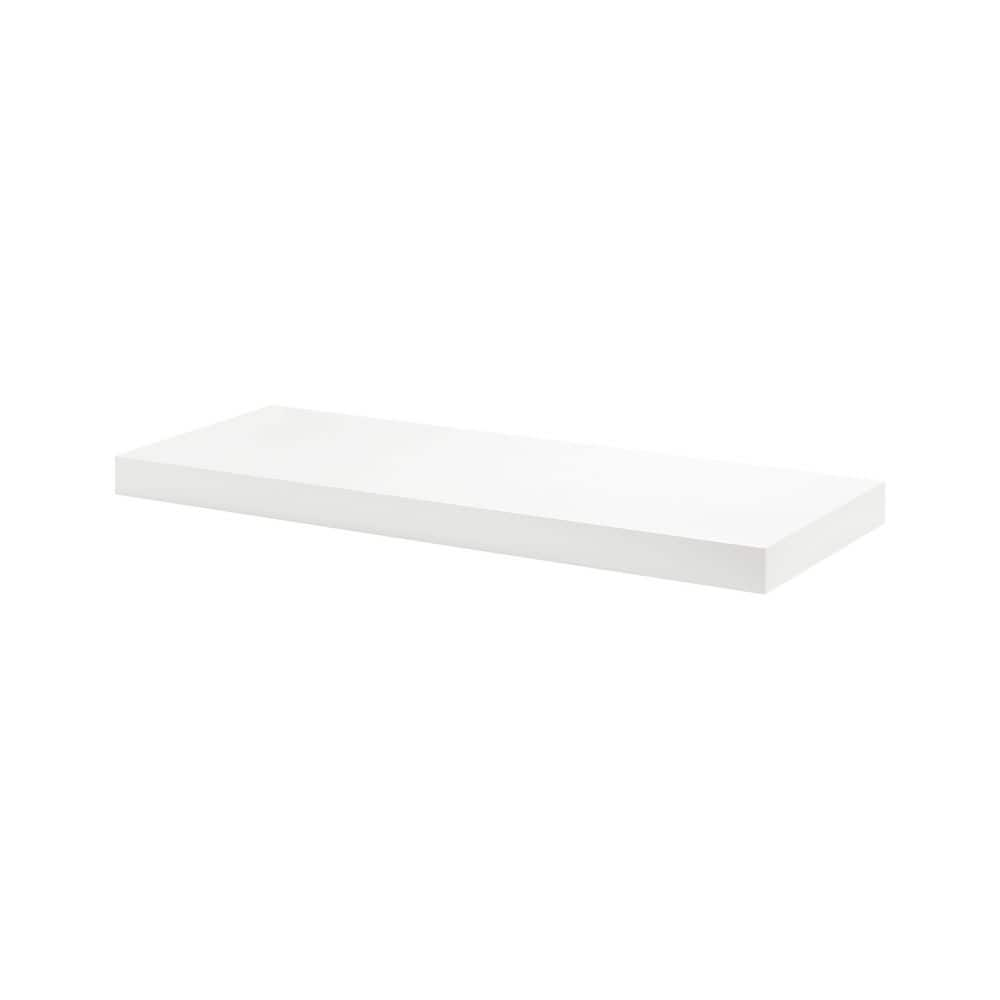 Dolle BIG BOY 35.4 in. x 11.8 in. x 2 in. White MDF Floating Decorative ...