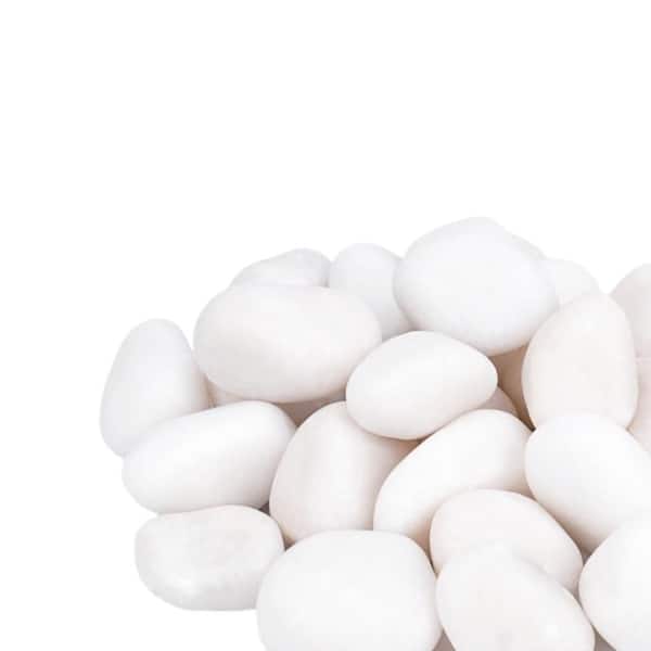 15 lbs 1 to 3 in. White Rocks for Plants Indoor Large Polished River Rocks for Plants Pots, Vases, Crafts