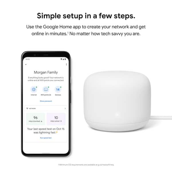 Google Nest Wifi - Mesh Router AC2200 and 1 Point with Google 