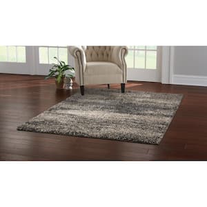 Stormy Charcoal 5 ft. x 8 ft. Abstract Area Rug