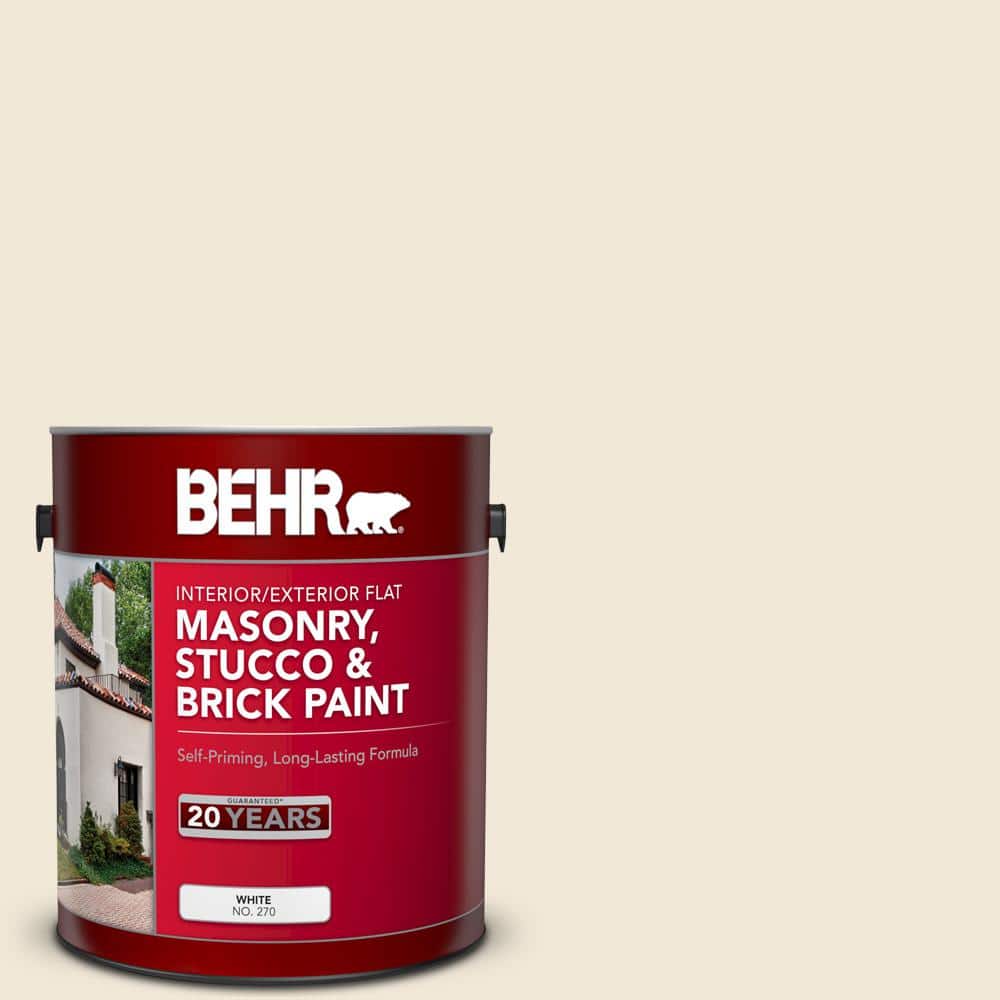 1 gal. #13 Cottage White Flat Interior/Exterior Masonry, Stucco and Brick P