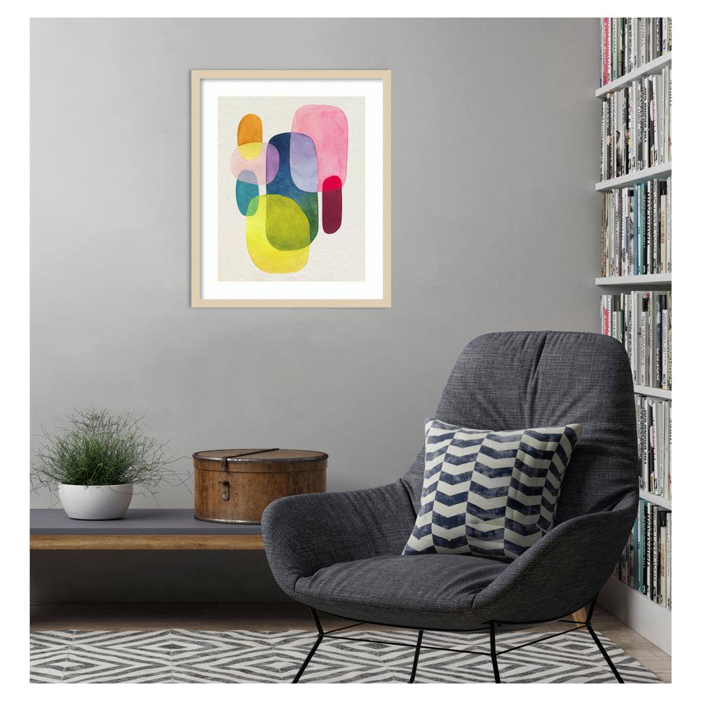 Sunlit Spectrum I 21"x25" Svelte Natural Framed Abstract Print