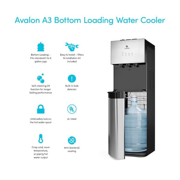 Avalon Self Cleaning Bottom Loading Water Cooler Water Dispenser - 3  Temperature Settings, UL/Energy Star Approved B3BLOZONEWTRCLR - The Home  Depot