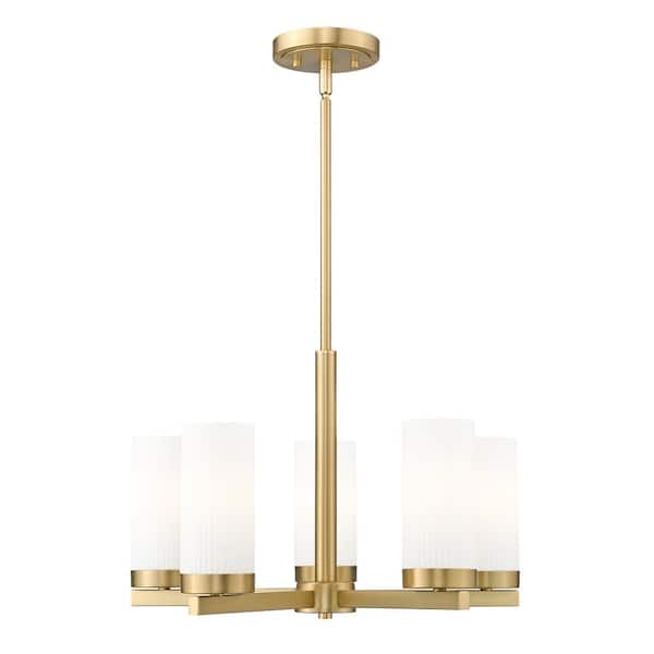 Unbranded Danica 5-Light in Modern Gold Chandelier with no bulbs included
