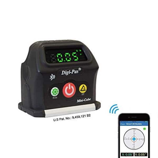 2.4 in. 2-Axis Smart Cube Level, Wirelessly Displays Leveling Status on Smartphone Via Bluetooth