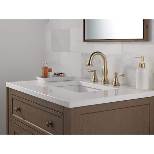 Delta Cassidy Gold 8 in. Widespread Double-Handle Bathroom Faucet