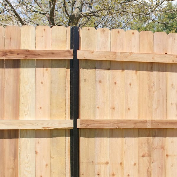 3-ft H x 2-in W Black Galvanized Steel Decorative Universal Fence Post