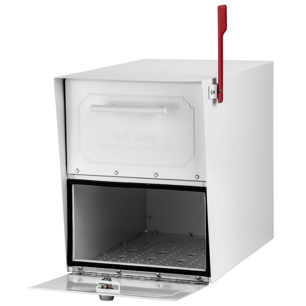 Oasis Classic Extra Large White Lockable Steel Mailbox