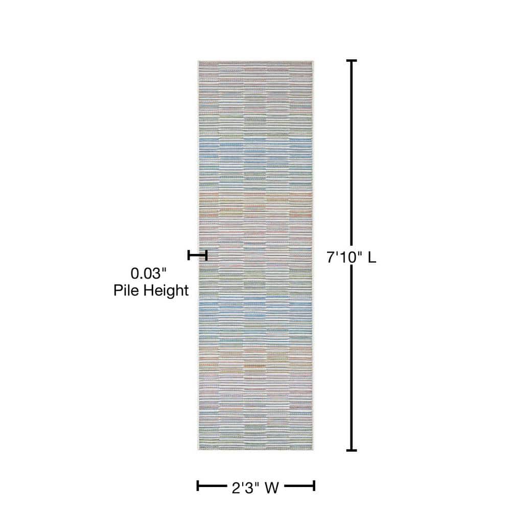 Cape Fayston 2'3" x 7'10" Transitional Multi-Color Runner Rug