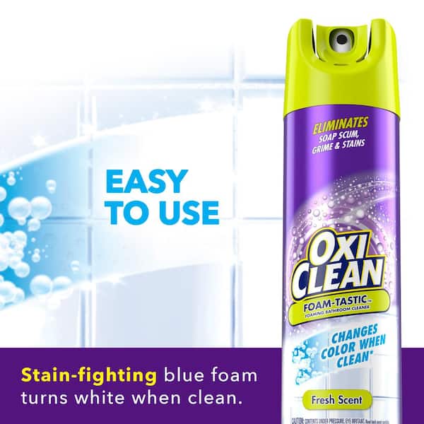 OxiClean 19 oz. Spray Can Foam-Tastic Foaming Bathroom Cleaner, Fresh Scent  35270 - The Home Depot