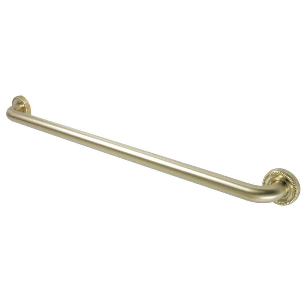 Kingston Brass Camelon 30 in. x 11/4 in. Grab Bar in Brushed Brass