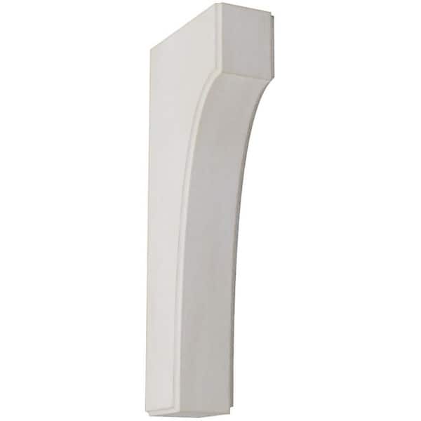 Ekena Millwork 1-3/4 in. x 10 in. x 4 in. Chalk Dust White Clarksville Wood Vintage Decor Bracket
