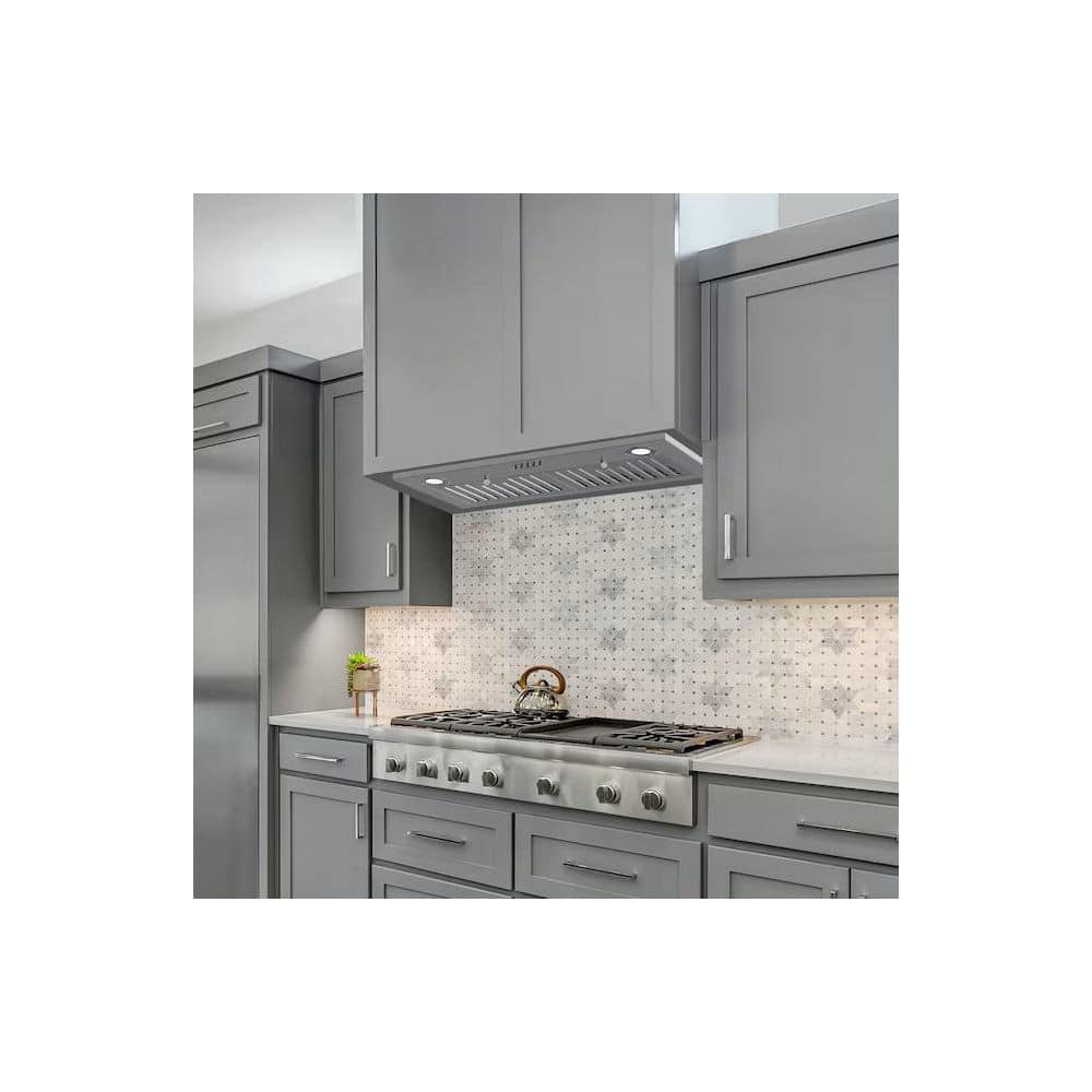 30-Inch Stainless Steel Convertible Insert Range Hood with Charcoal Filter