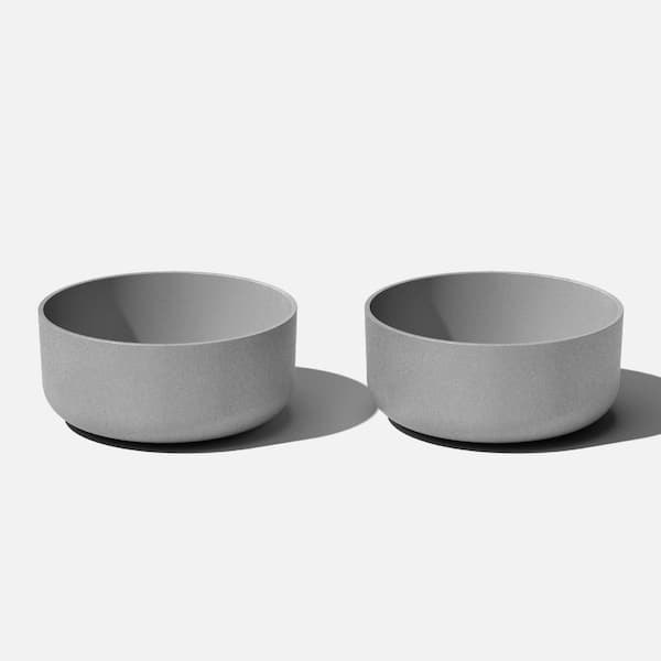 Veradek Kona Bowl 14 in. Round Gray Plastic Planter (2-Pack)